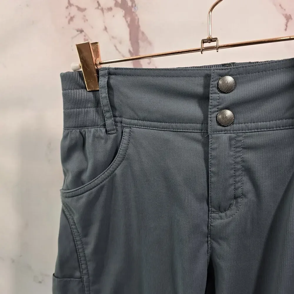 Title Nine Pants Womens 2 Light Blue Straight High Rise Ripstop Clamber Recycled - Picture 2 of 13